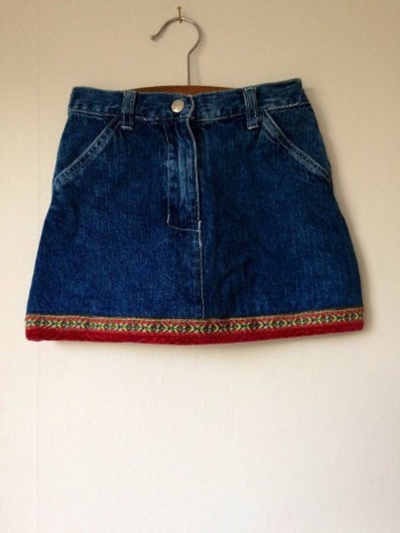 Vintage denim skirt—boho girls
