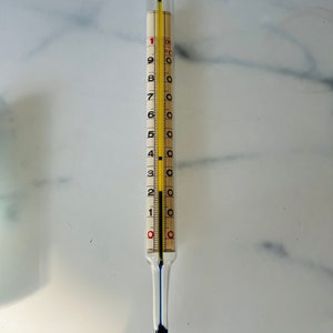Vintage kitchen thermometer, glass, West Germany