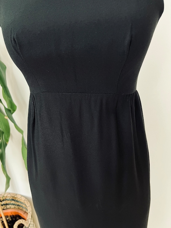 Vintage black dress, long, sleeveless, cocktail d… - image 3