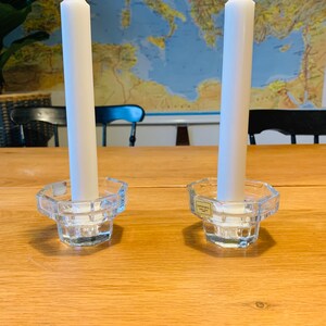 Vintage candle holders, Luminarc, crystal glass