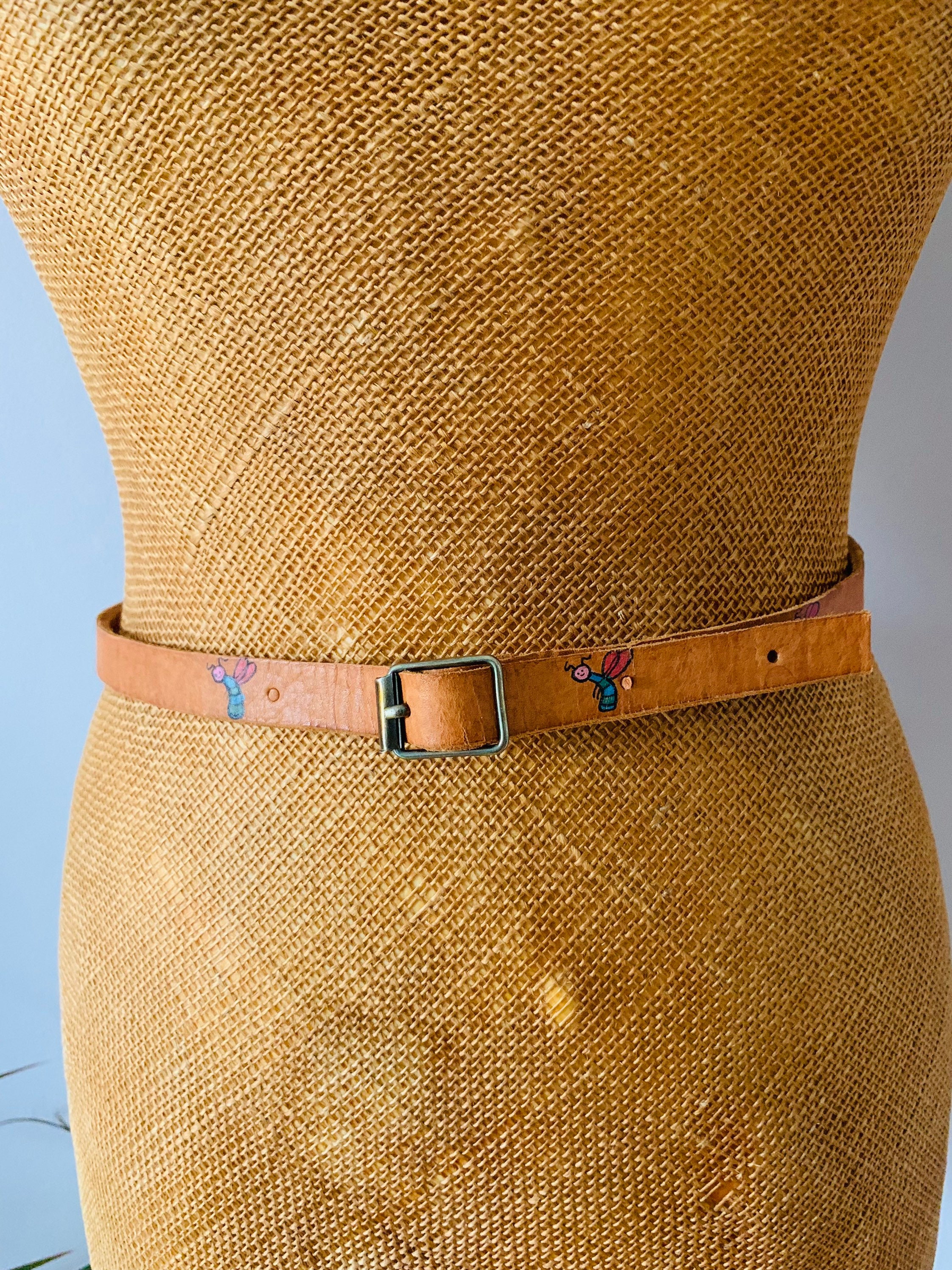 BOHO BUTTERFLY vintage leather tie belt Vintage Ladies Belt, Butterfly, Boho Chic - Etsy main image 3