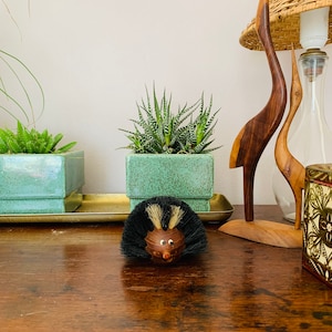 Vintage hedgehog shoe brush