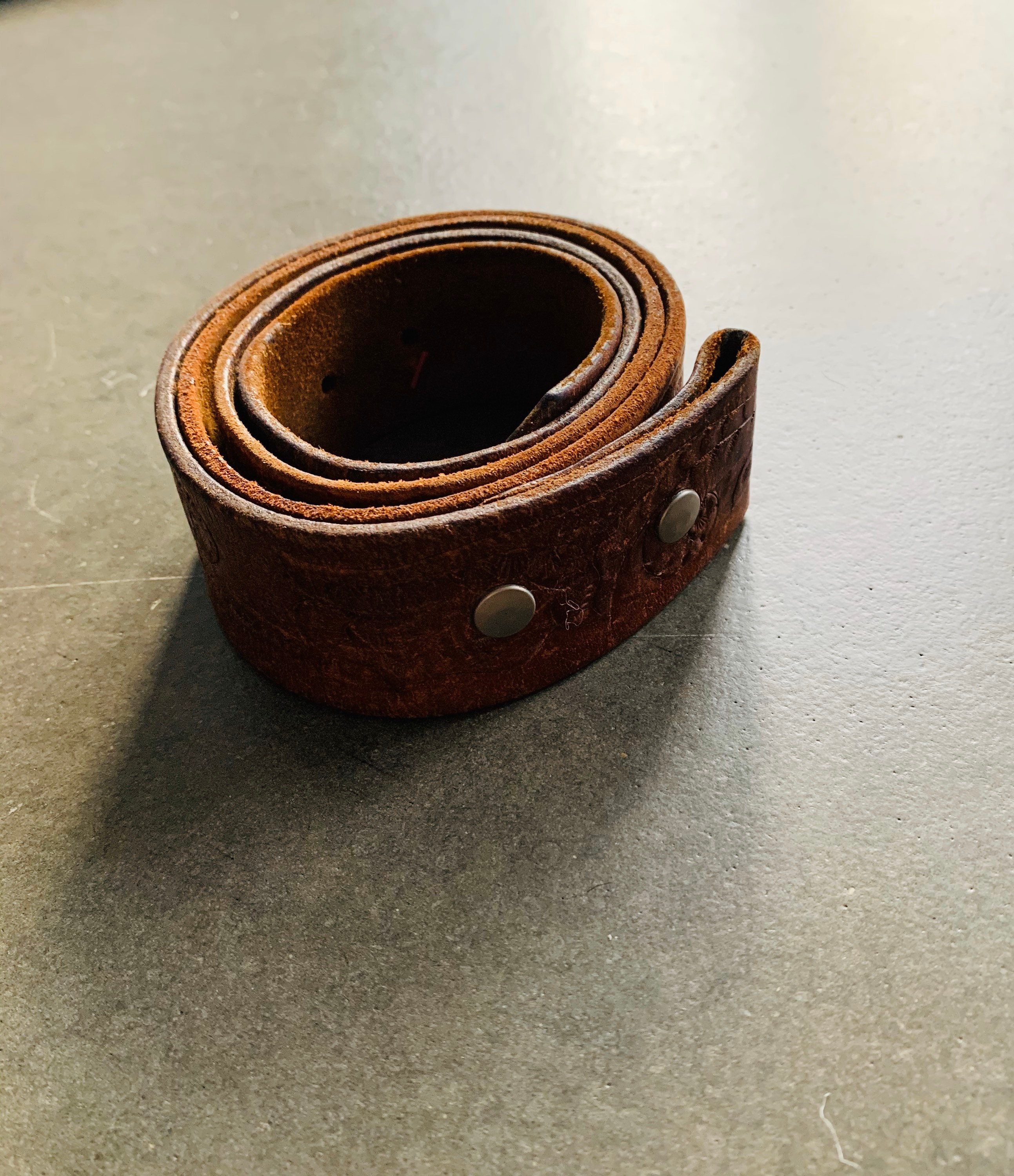 Vintage Leather Belt, Tooled Western, Southwest,boho - Etsy
