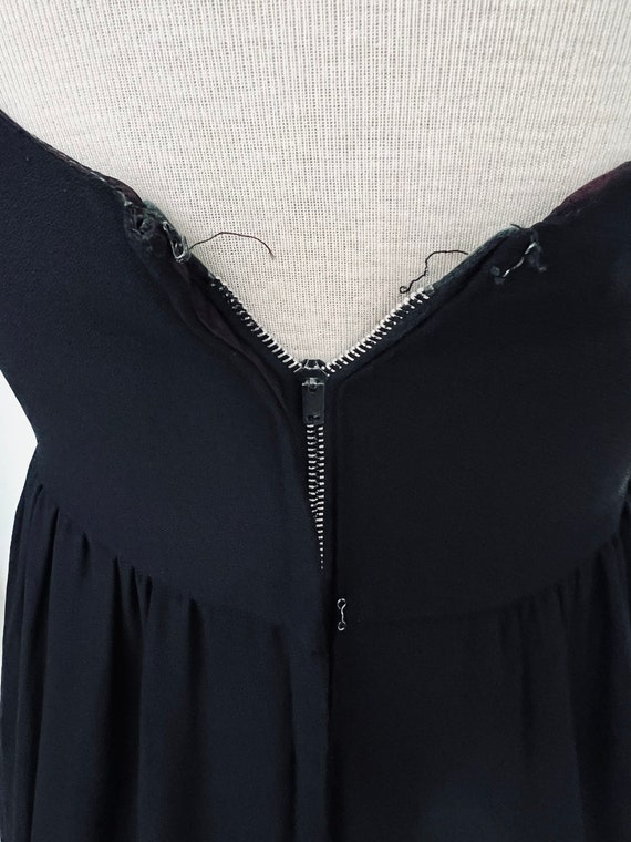 Vintage black dress, long, sleeveless, cocktail d… - image 7