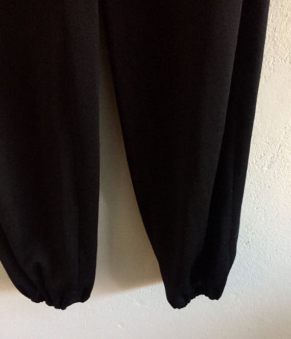 Vintage black jumpsuit, 1970s, sleeveless, gold t… - image 8