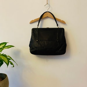 Vintage black bag / purse / handbag, leather