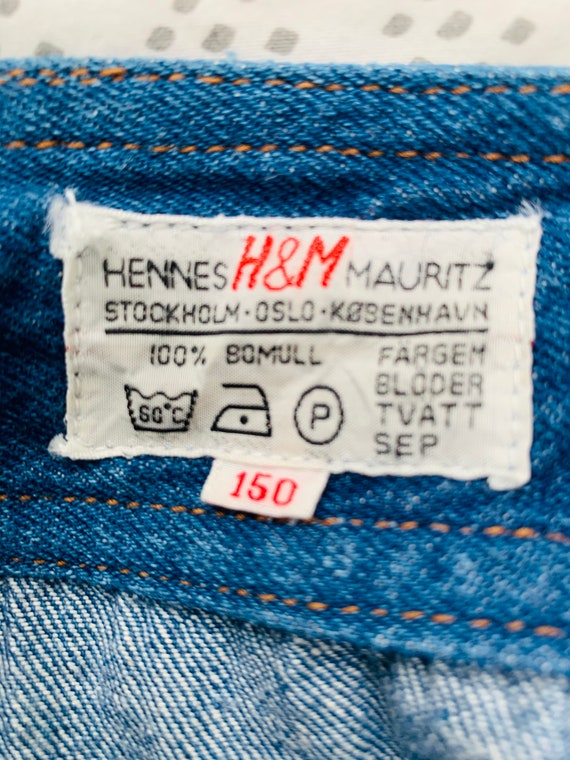 Vintage Denim Dress Girls Overall H M 1970s 1989s Etsy UK
