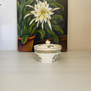 Vintage sugar bowl / lidded jar, Crown Devon, England