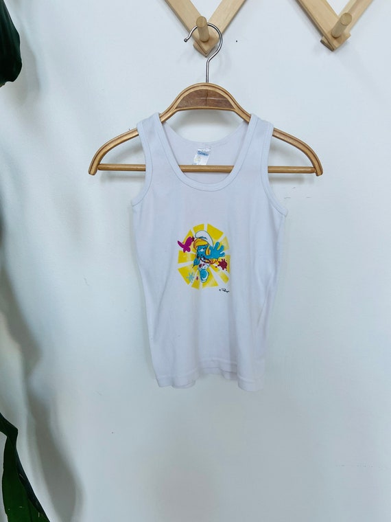 Girls vintage tank top / shirt, Smurfette, Smurfs,