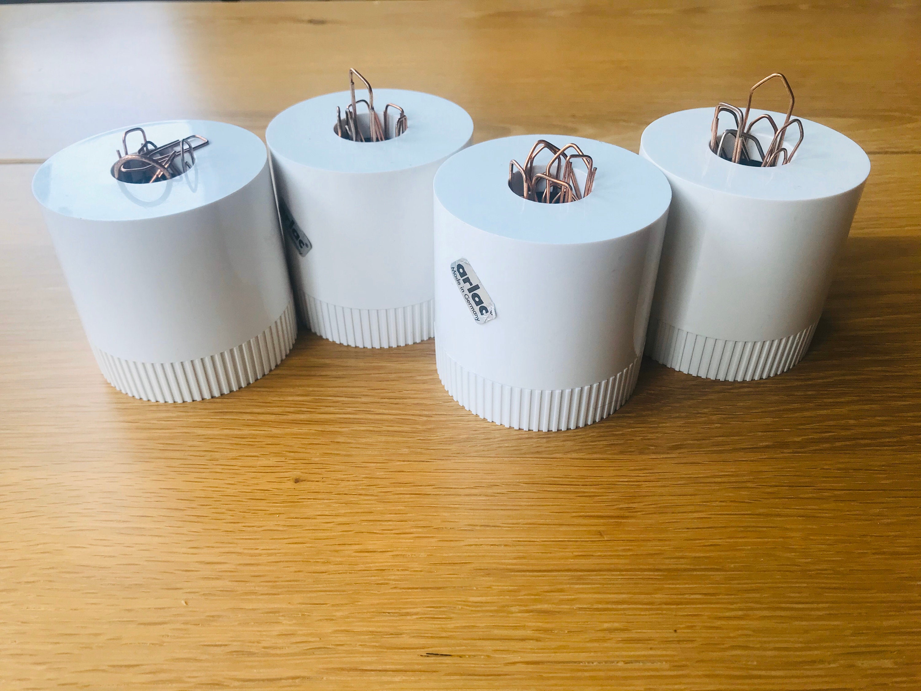 Vintage paper clip holder West Germany white Etsy