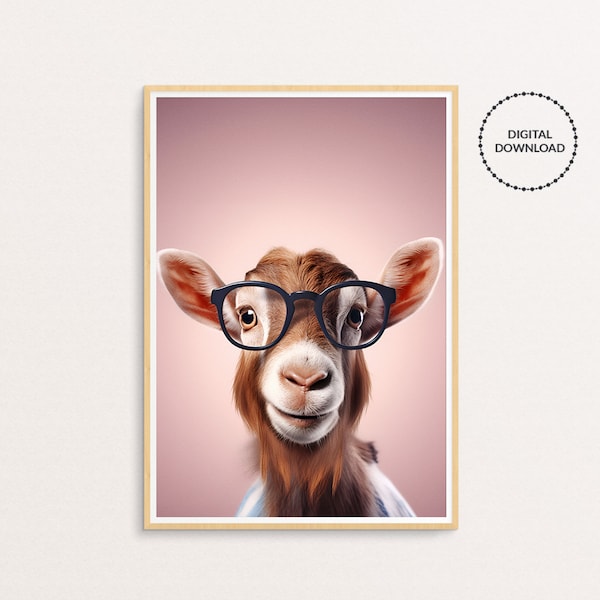 Nursery Art Animal Glasses - Etsy