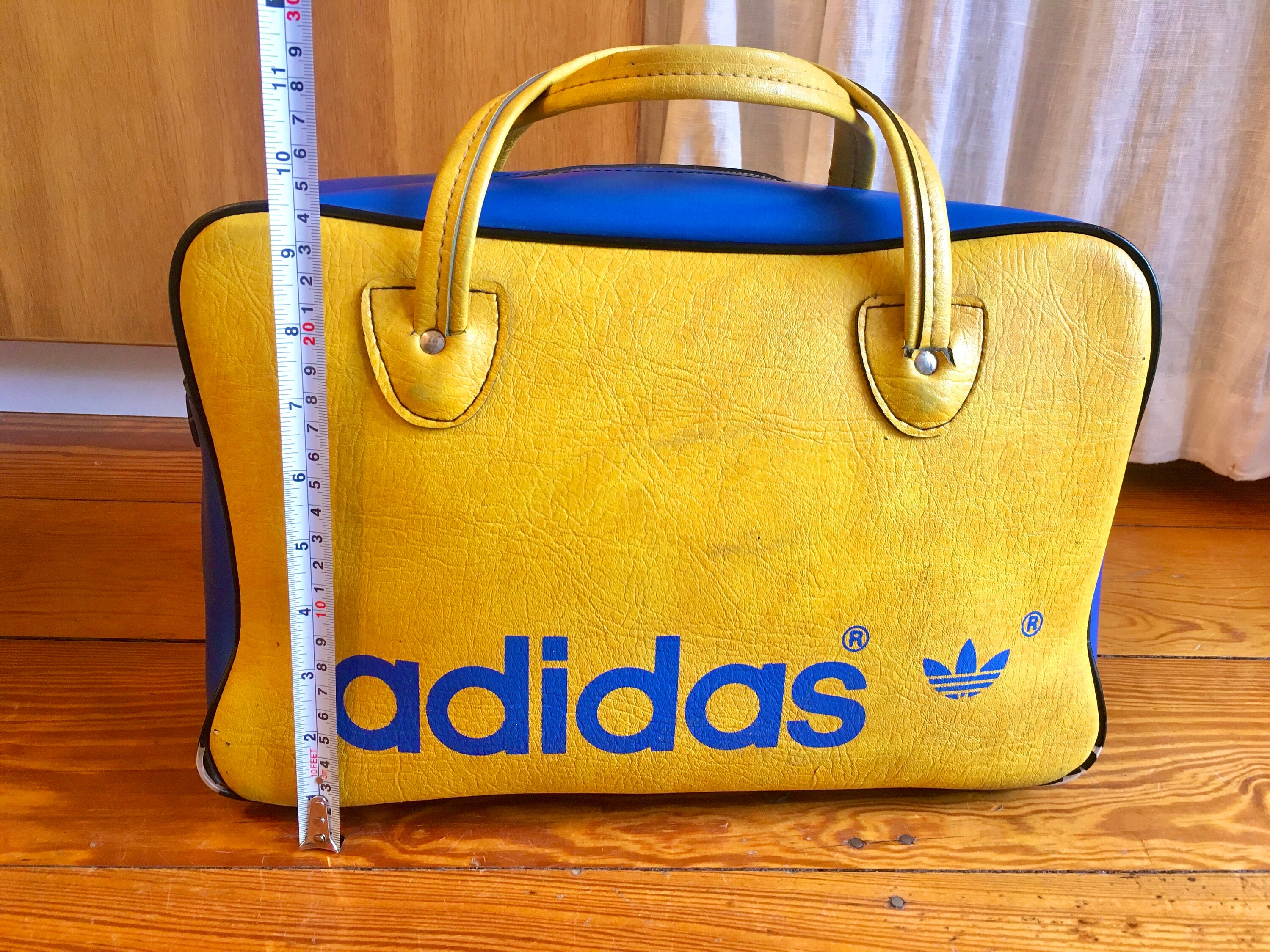 VERY RARE!! Adidas 70's Authentic Handbag Yellow Blue Limited