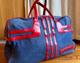ヴィンテージ 70 年代 アディダス トラベルバッグ レザー 非常に ヴィンテージ 70 年代 アディダス トラベルバッグ レザー 非常に