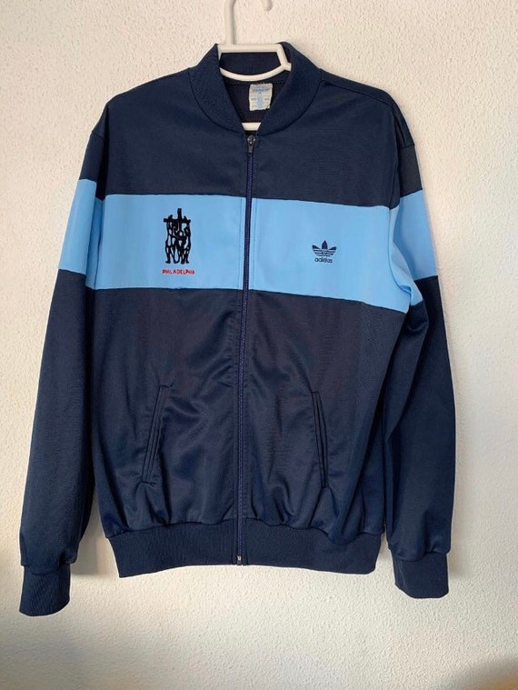 Adidas Vintage Jacket Sweatshirt Philadelpia 80s Made in England size XL