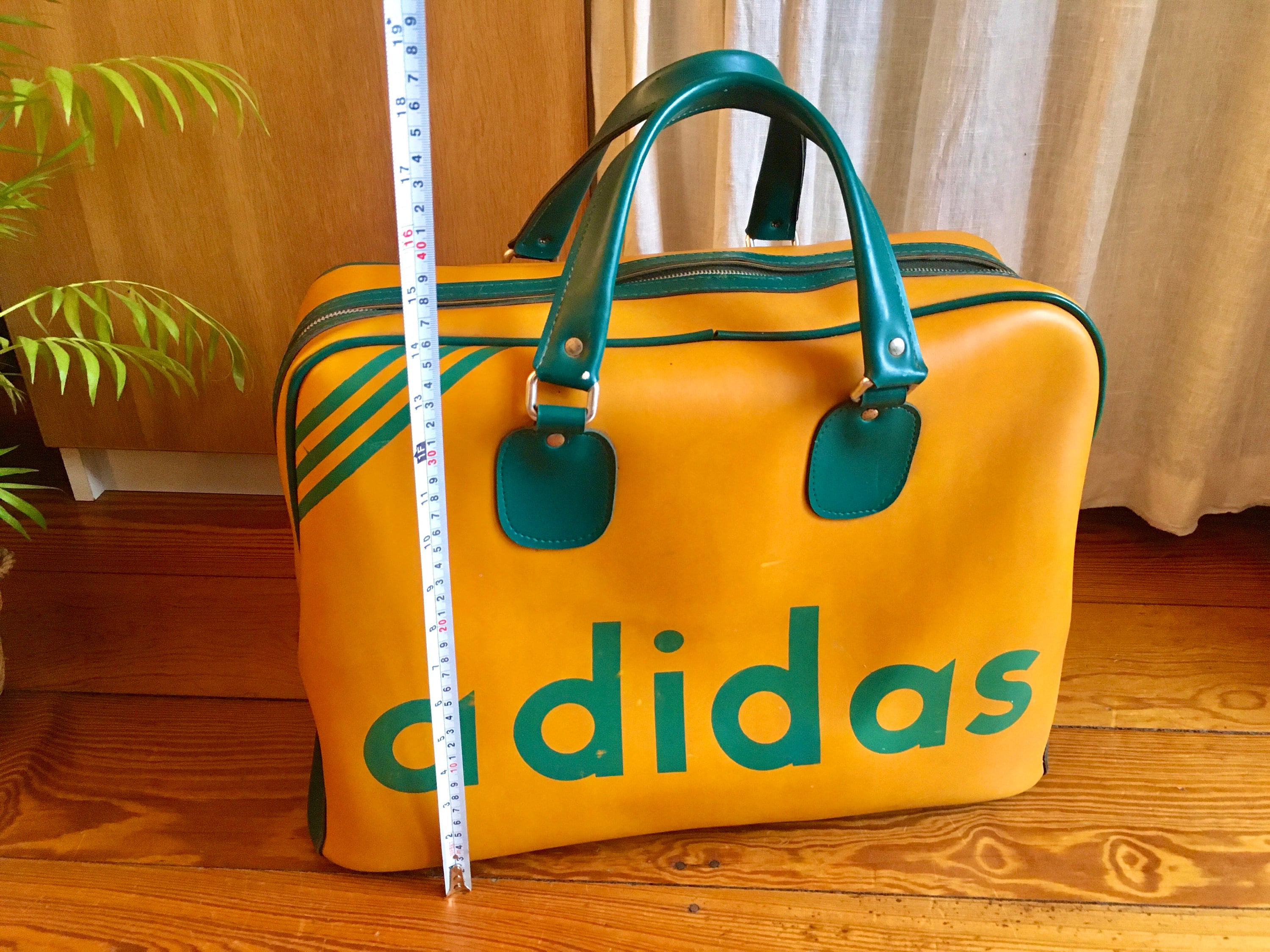 バッグ pry00s adidas shoulder bag yellow Y2K Rare Vintage Adidas 90s Shiny Lime Green and Black Plastic