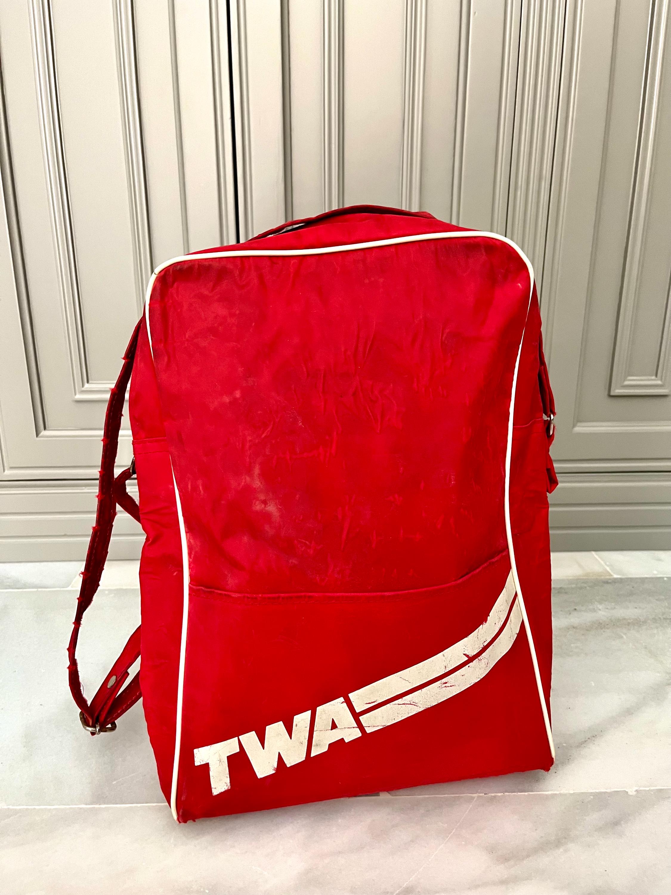 TWA ヴィンテージ エアラインバッグ Vintage 70's TWA Airlines Bag Travel Red Trans World Airlines