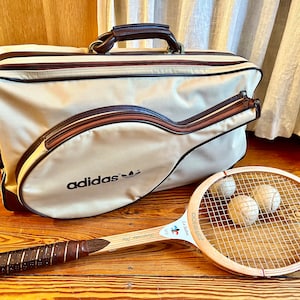 Amazing 80s Adidas Tennis Pack Vintage Bag Racket Donnay Le Saber