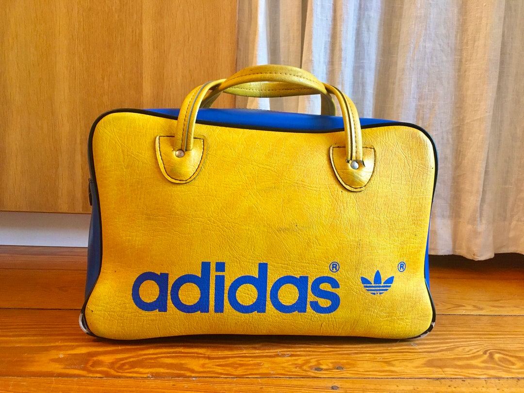 VERY RARE!! Adidas 70's Authentic Handbag Yellow Blue Limited