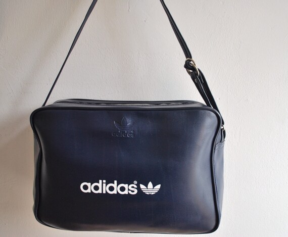 80s ADIDAS Shoulder Bag Vintage Original Deadstock Collectors Blue 