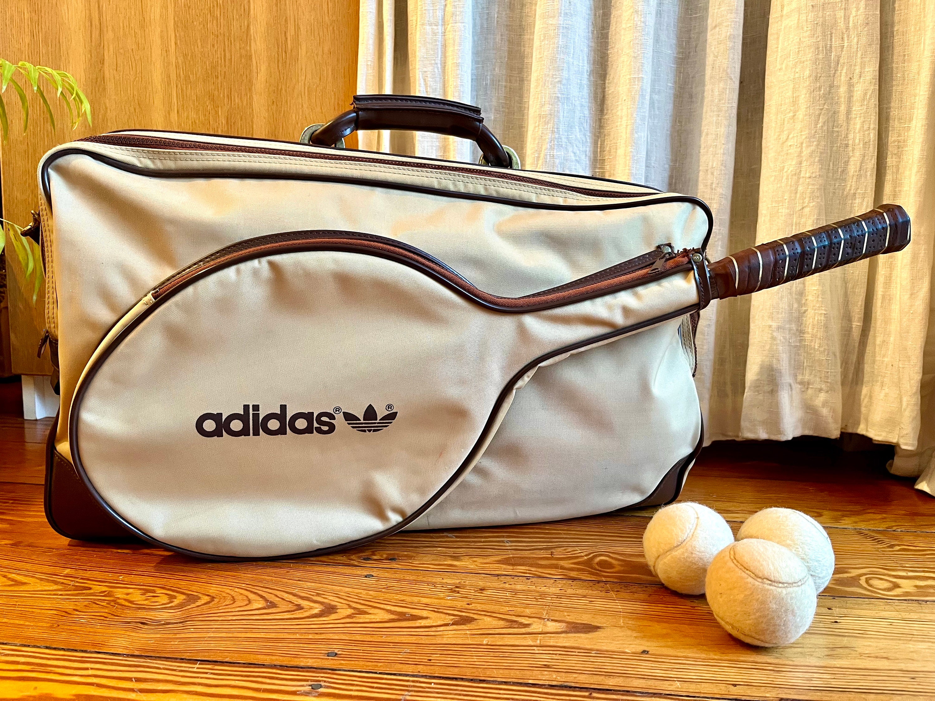 70s80s adidas VINTAGE BAG テニス Amazing 80s Adidas Tennis Pack Vintage Bag Racket Donnay Le Saber