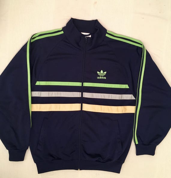 Adidas Vintage Jacket Sweatshirt 80s Size S - Etsy