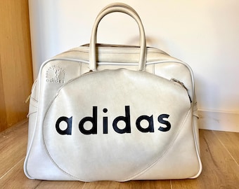 Adidas Deadstock Vintage anos 60 bolsa de tênis muito rara autêntica bolsa de viagem original bolsa esportiva 1960 branca