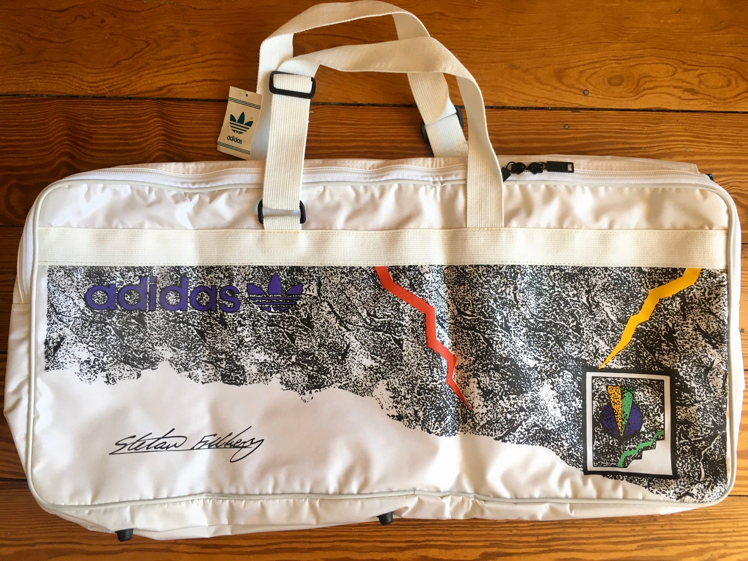 Vintage ADIDAS STEFAN EDBERG TREFOIL Bag 80's Sport Tennis Collection