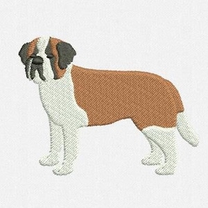 Saint Bernard Dog Machine Embroidery Design - 3 Sizes