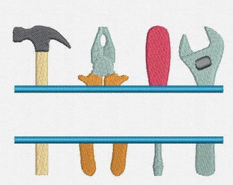 Split Tools Machine Embroidery Design - 3 Sizes