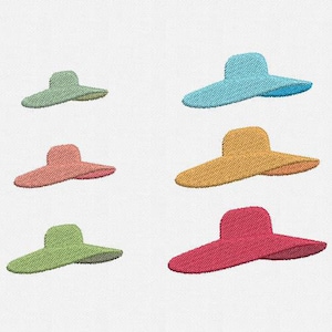 Women&#39;s Hat Machine Embroidery Design - 6 Sizes