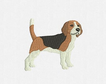 Mini Beagle Dog Machine Embroidery Design - 5 Sizes