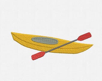 Kayak Machine Embroidery Design - 1 Size