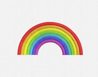 Mini Light stitching light stitch rainbow in many sizes, rainbow embroidery  design, outline rainbow light stitch, machine embroidery designs
