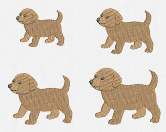 Mini Puppy Machine Embroidery Design - 4 Sizes