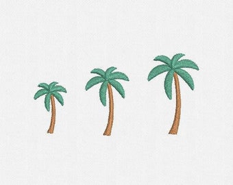 Mini Palm Tree Machine Embroidery Design - 6 Sizes