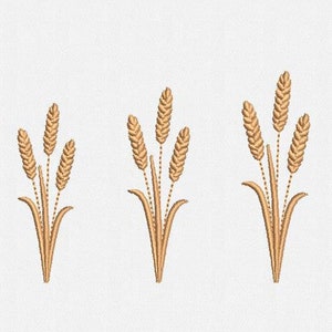 Wheat Machine Embroidery Design - 3 Sizes