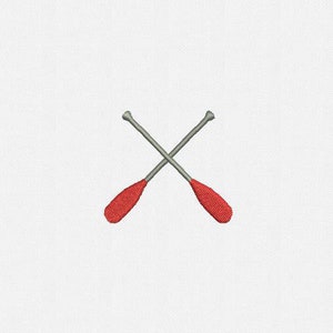 Mini Canoe Paddles Machine Embroidery Design - 4 Sizes