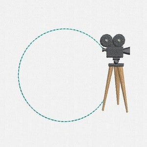 Cinema Frame Monogram Machine Embroidery Designs - 1 size