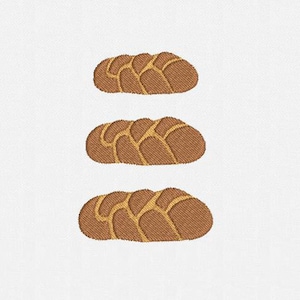 Mini Braided Bread Machine Embroidery Design - 3 Sizes