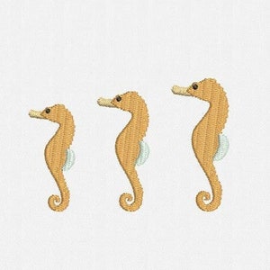 Mini Seahorse Machine Embroidery Design - 3 Sizes
