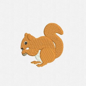 Mini Squirrel Machine Embroidery Design - 3 Sizes