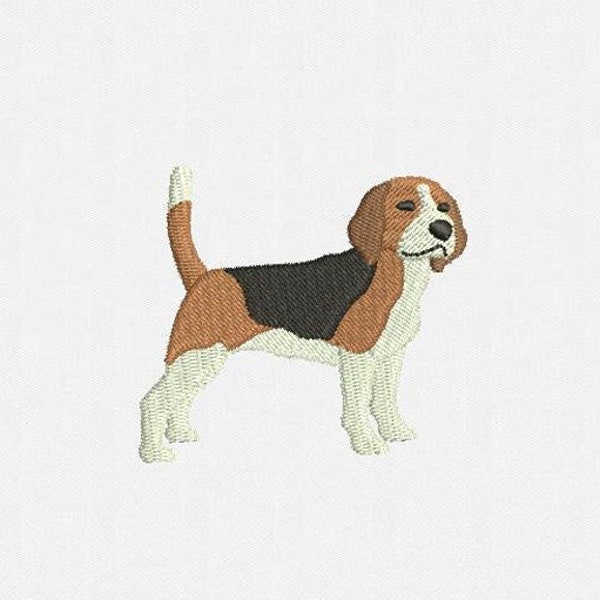 Mini Beagle Dog Machine Embroidery Design - 5 Sizes