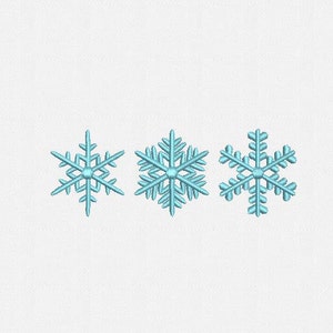 Mini Snowflake Machine Embroidery Design - 3 Designs by 3 Sizes