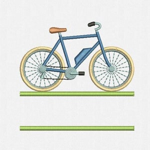 Split E-Bicycle Machine Embroidery Design - 1 Size