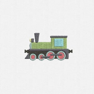 Mini Train Machine Embroidery Design - 3 Sizes