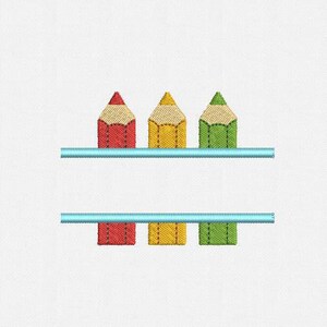 Split Buntstifte Stickdatei für die Stickmaschine - 1 Größe