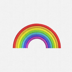Rainbow Machine Embroidery Design - 8 Sizes