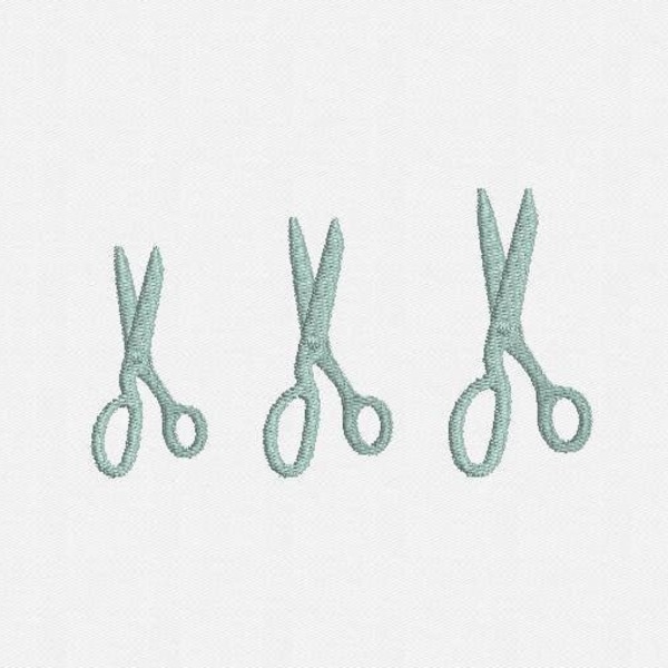 Mini Dressmaking Scissors Machine Embroidery Design - 3 Sizes