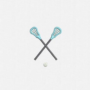 Mini Lacrosse Sticks Machine Embroidery Design - 3 Sizes