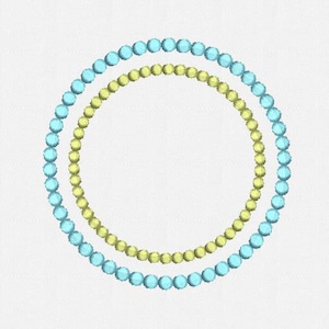Double Dotted Frame Machine Embroidery Design - 3 Sizes